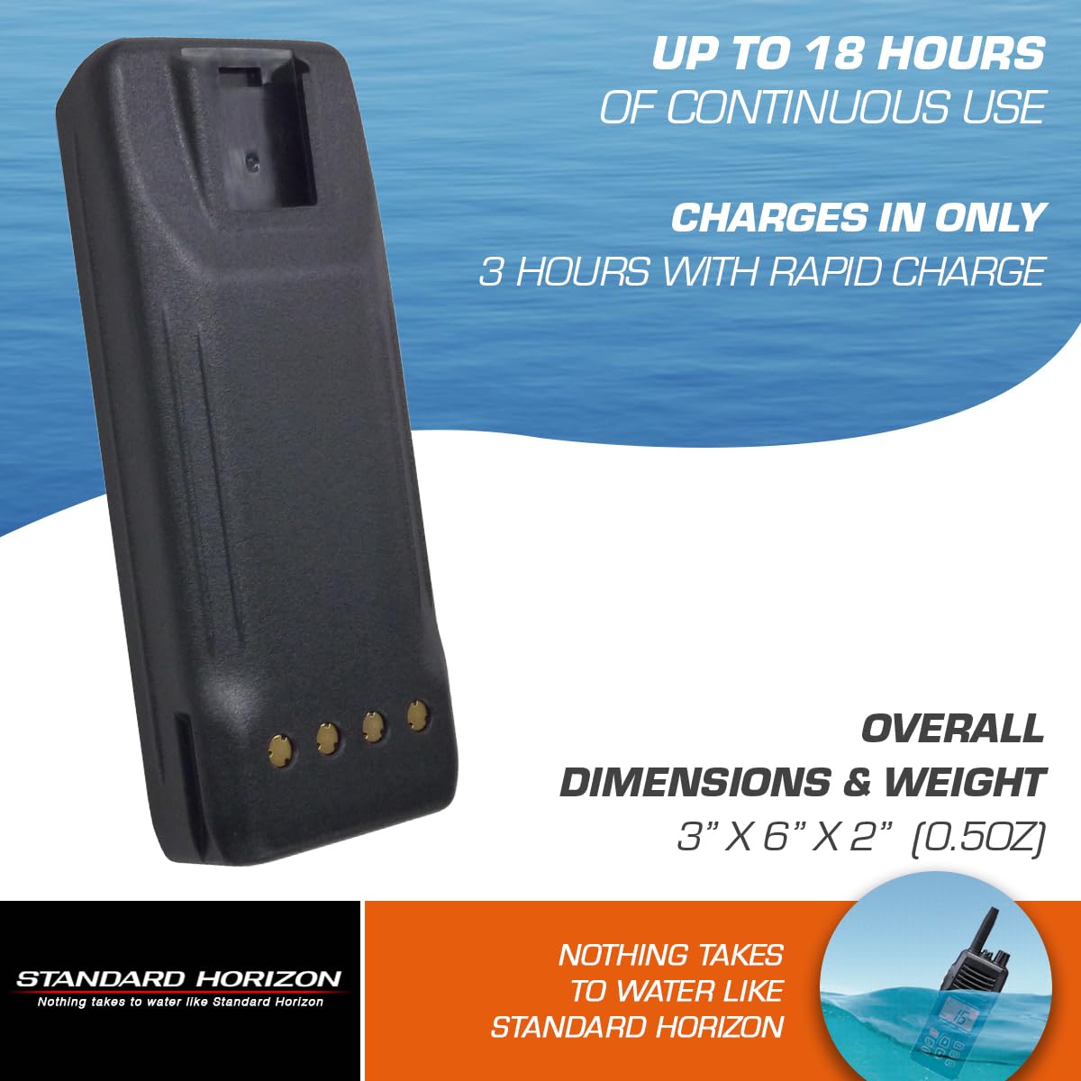 Battery Standard Horizon SBR-45LIIS for HX400IS