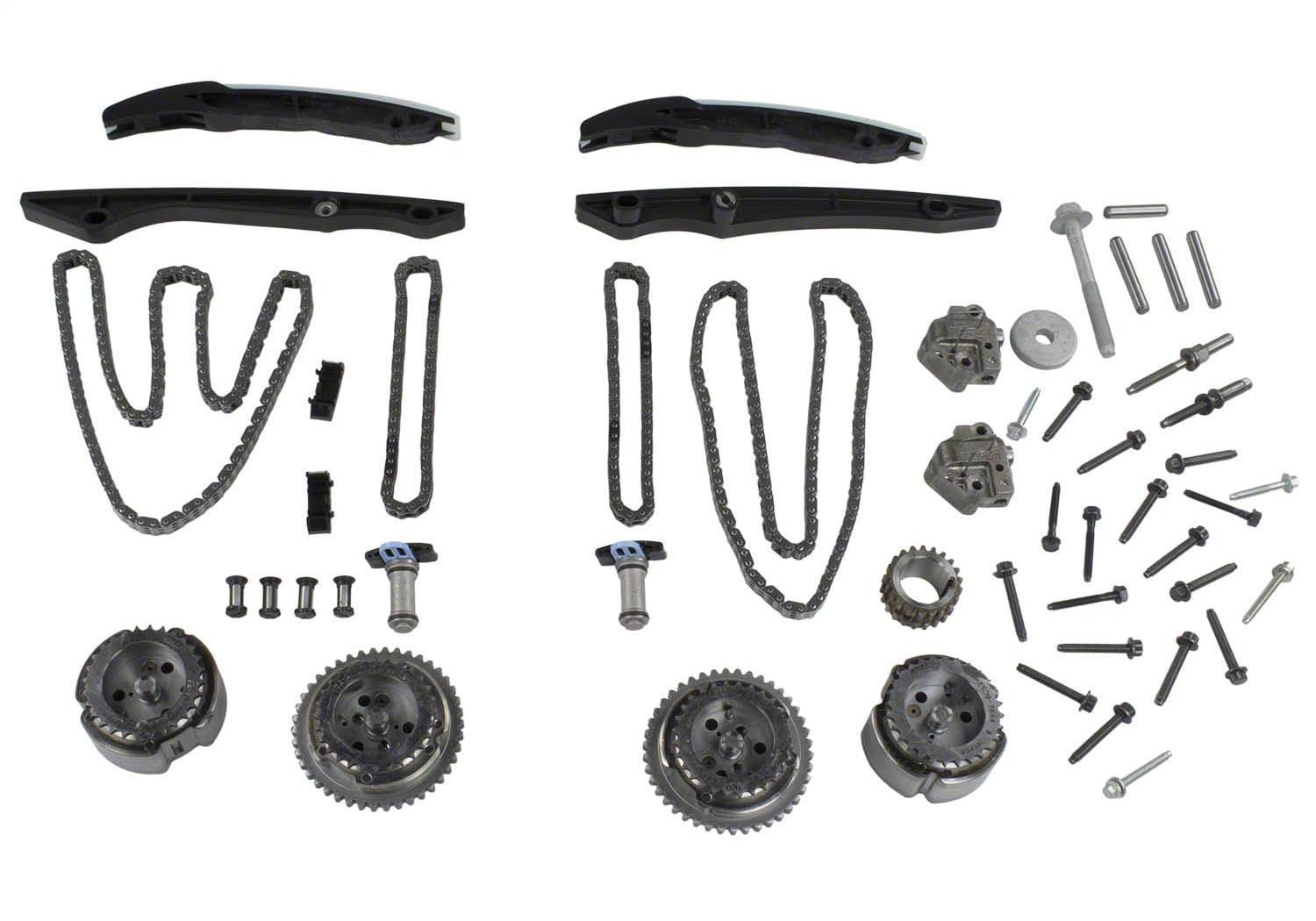 Ford Camshaft Drive Kit, Camshaft Chains/Chain Guides/Hardware/Tensioners/Tensioner Arms/Sprocket/VCT Phasers, Ford Coyote, Ford Mustang 2011-14, Kit (M-6004-A504)