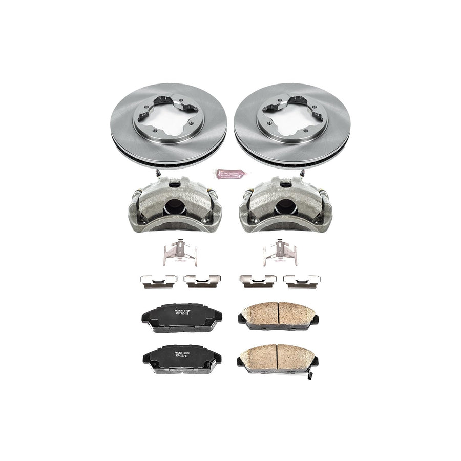 Power Stop KCOE3164 1-Click OE Replacement Brake Kit with Calipers For Honda Accord Autospecialty 1990-1993 [Model Specific]