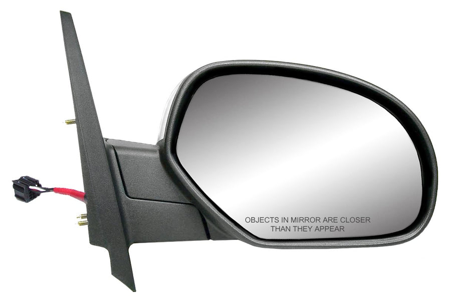 Fit System Mirror Passenger Side for Avalanche, Silverado/Sierra 1500, 2500, 3500, Suburban, Tahoe, Yukon/Denali/XL, Silverado/Sierra Hybrid, Arrow Signal, fold, no pwr FLD, no memo, HTD Pwr
