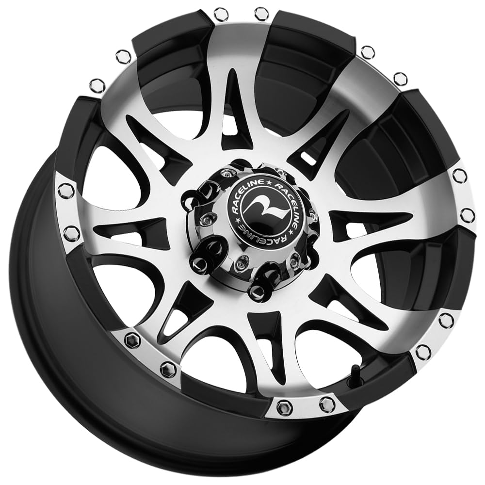 Raceline 982 RAPTOR Satin Black Machined Face Wheels (16 x 8. inches /6 x 139 mm, 0 mm Offset)