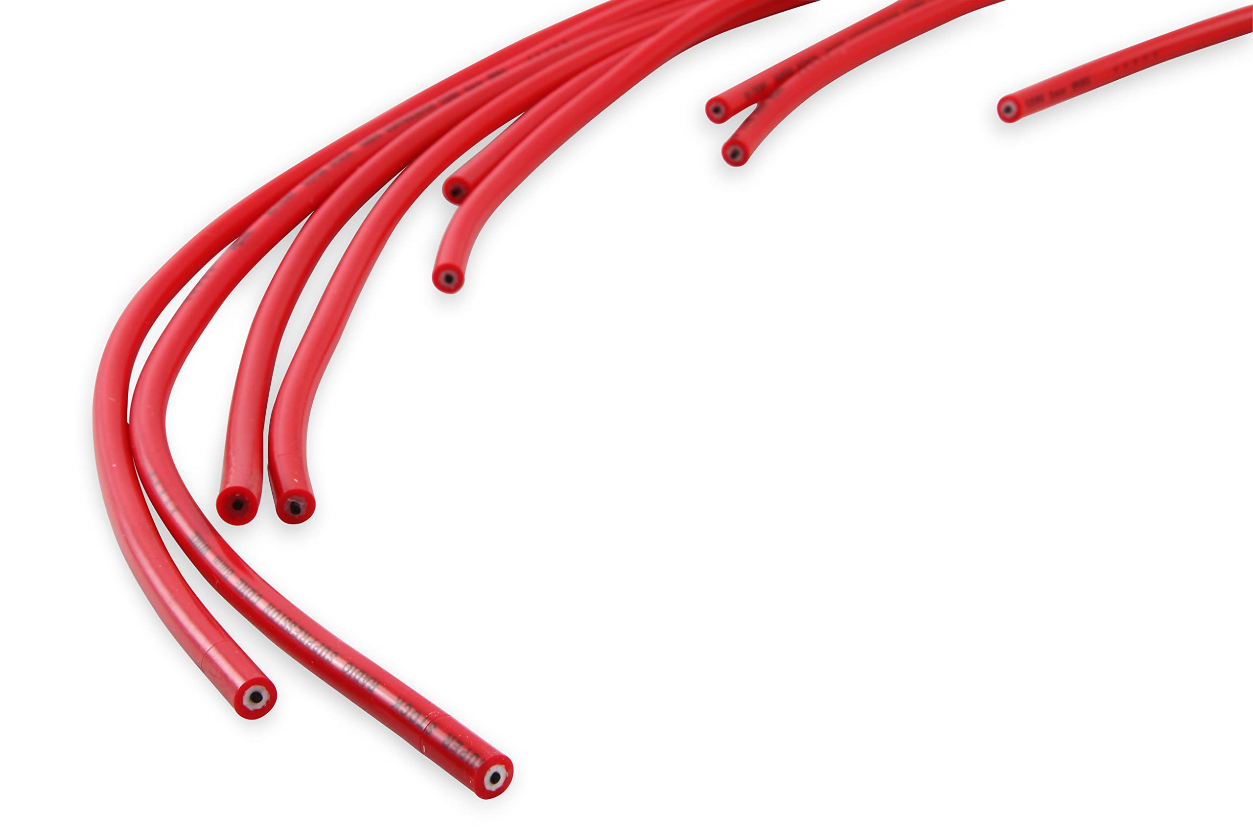 Spark Plug Wire Set- ACCEL 4041R - 8mm - Super Stock Universal with Graphite Core - Red Wire with Red 90 Degree Boots