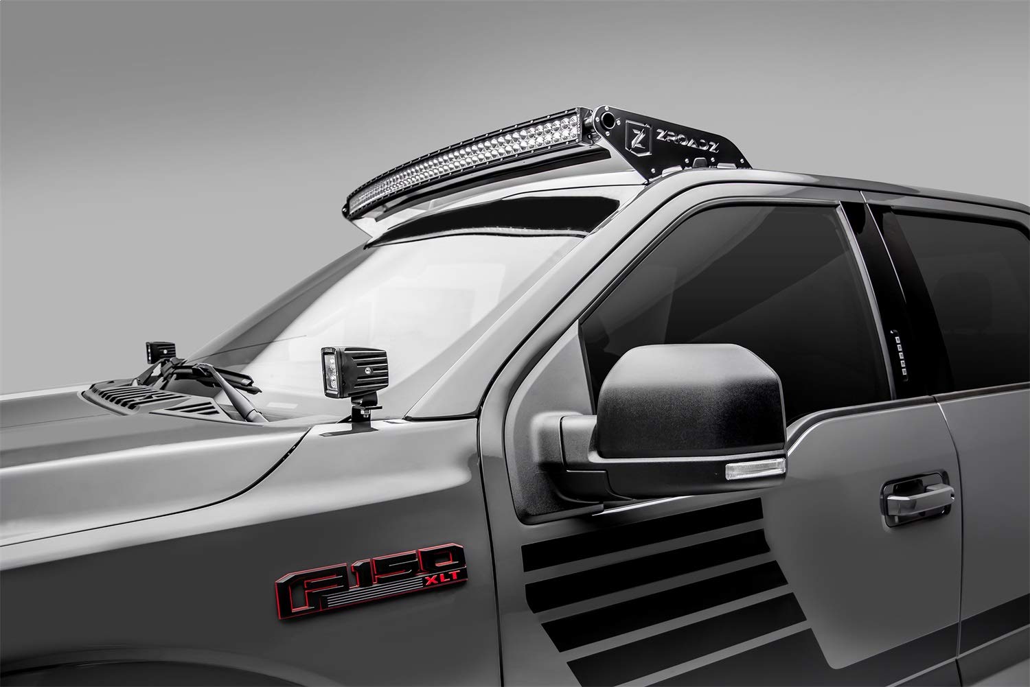 ZROADZ Front Roof LED Kit Z335662-KIT-C; Incl. [1] 52 in. LED Curved Double Row Light Bar and Universal Wiring Harness