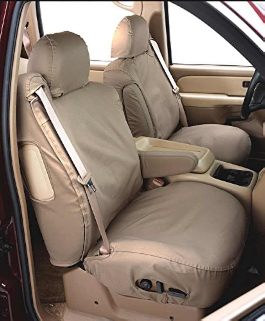 Covercraft SeatSaver Custom Fit Second Row Seat Cover for Select Ford F-250 Super Duty/Ford F-350 Super Duty Models - Waterproof (Taupe)