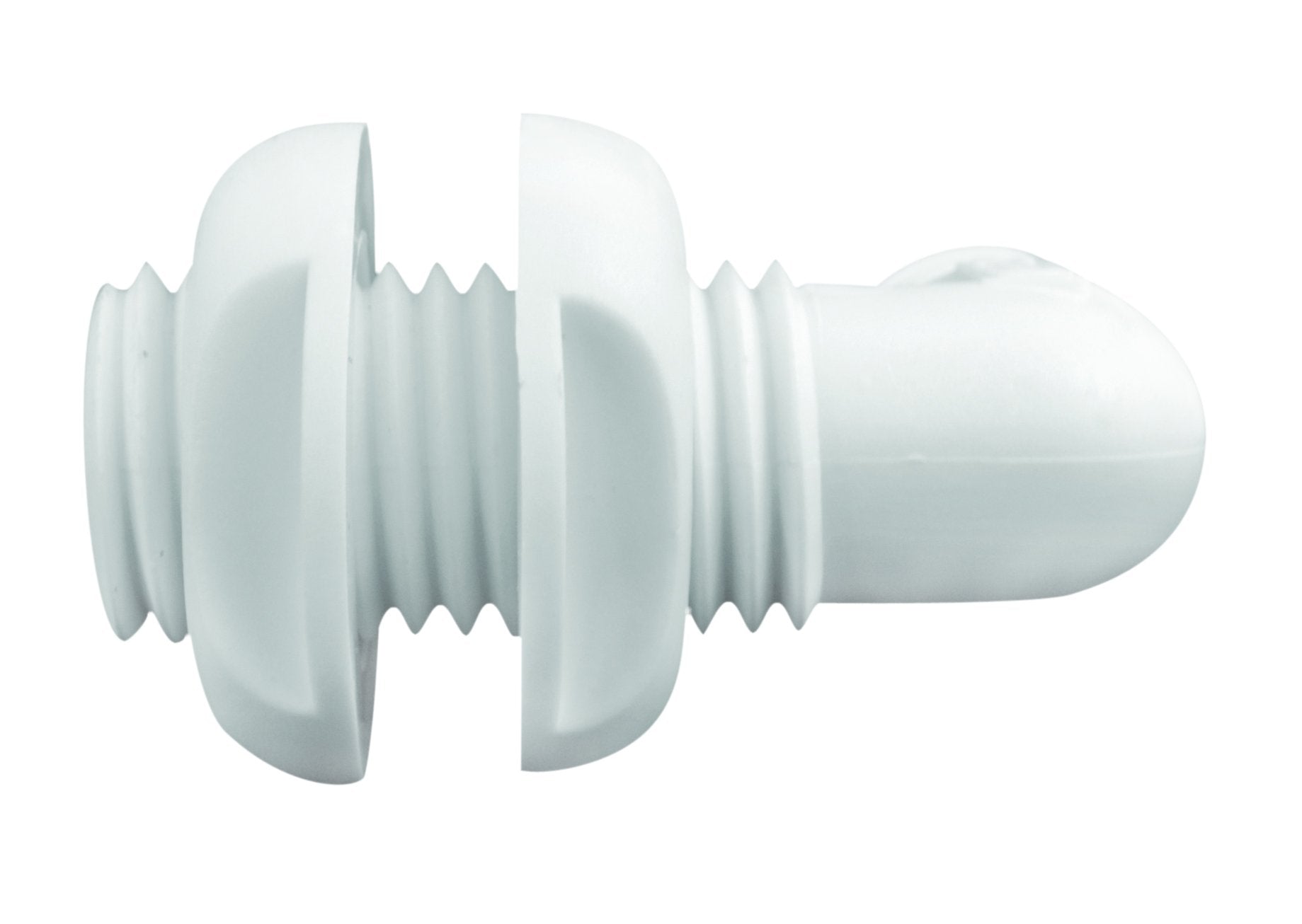 90-Degree Attwood Polypropylene Thru-Hull Connector, White Finish 3877-3