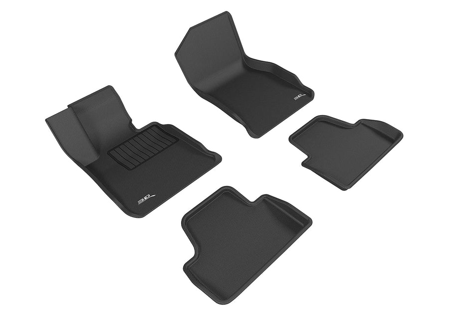 Kagu 3D MAXpider Custom Fit Floor Mat (Black) for 2014-2020 BMW 4 Series Convertible - 1ST Row 2ND Row