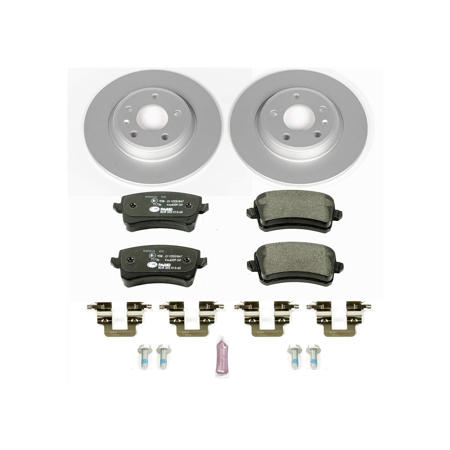 Power Stop ESK4745 Euro-Stop Rear Brake Kit For Audi A4, Audi A4 Quattro, Audi A5, Audi A5 Quattro, Audi Q5, Audi allroad [Model Specific]