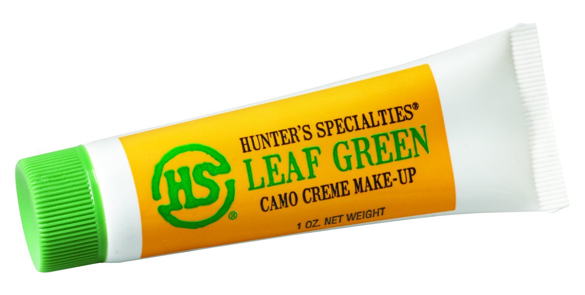 Easy-to-Use Hunters Specialties Long-Lasting Concealment Camo Creme Tube Makeup for Hunting, Leaf Green