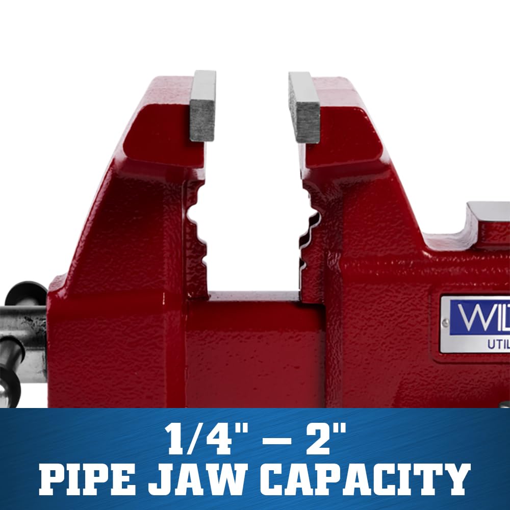 Utility Wilton Bench Vise, 6-1/2” Jaw Width, 6" Jaw Opening, 4" Throat (Model 676U)