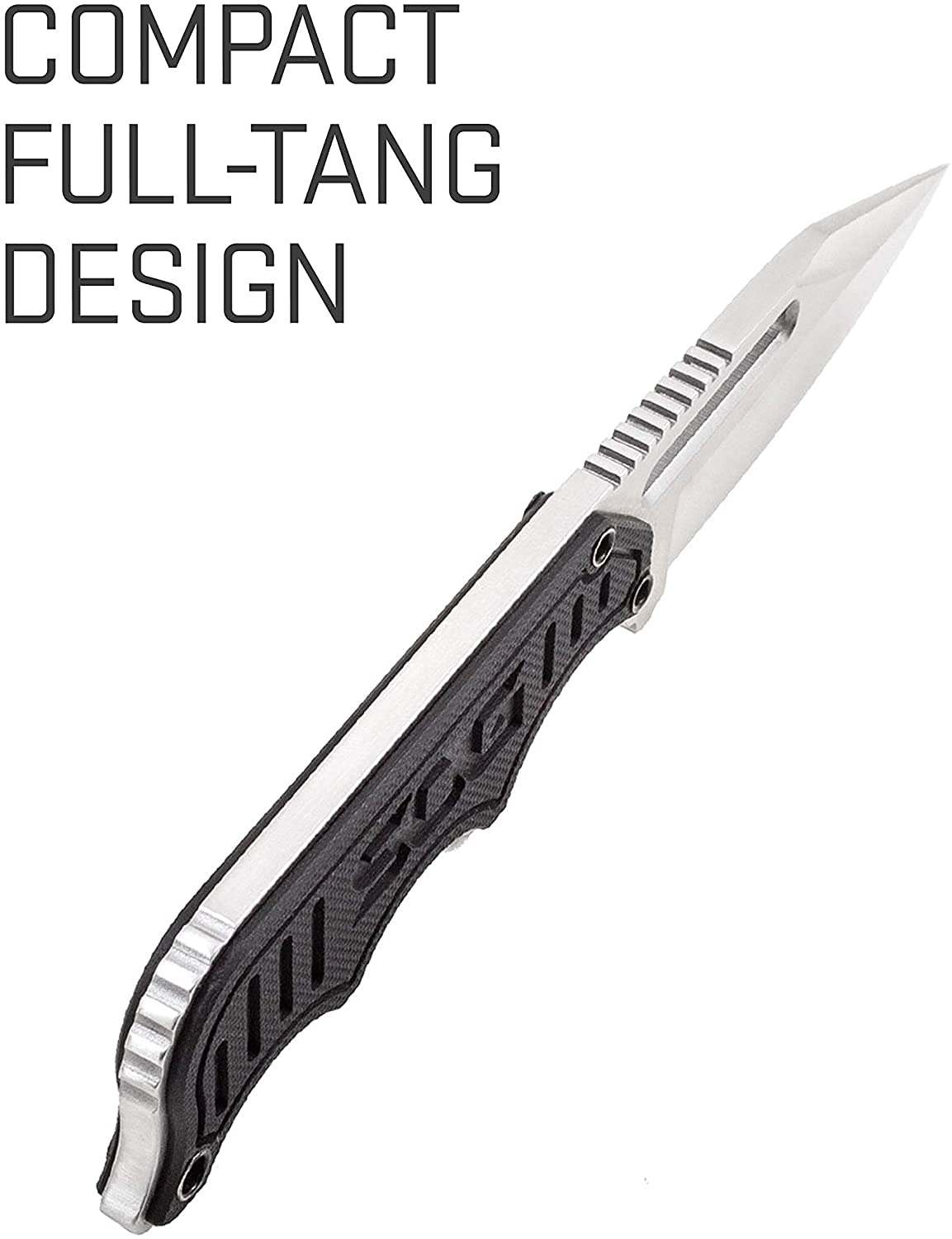 SOG Instinct Boot Knife - Small Fixed Blade Knife, EDC Knife, Neck Knife, 2.3 Inch Full Tang Blade w/ Knife Sheath and Clip, 4in. x 1in. x 8.5in. (NB1012-CP), Black