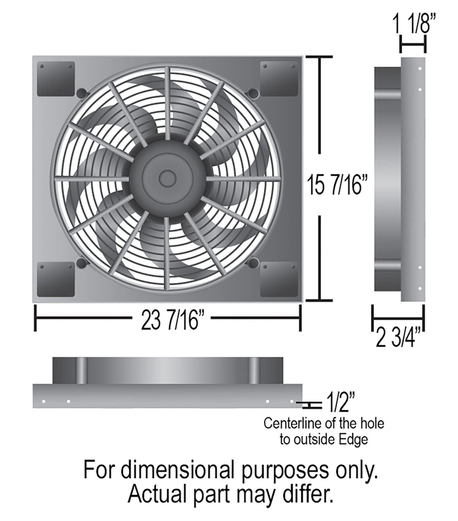 Radiator Fan Derale 16827 with Aluminum Shroud Assembly