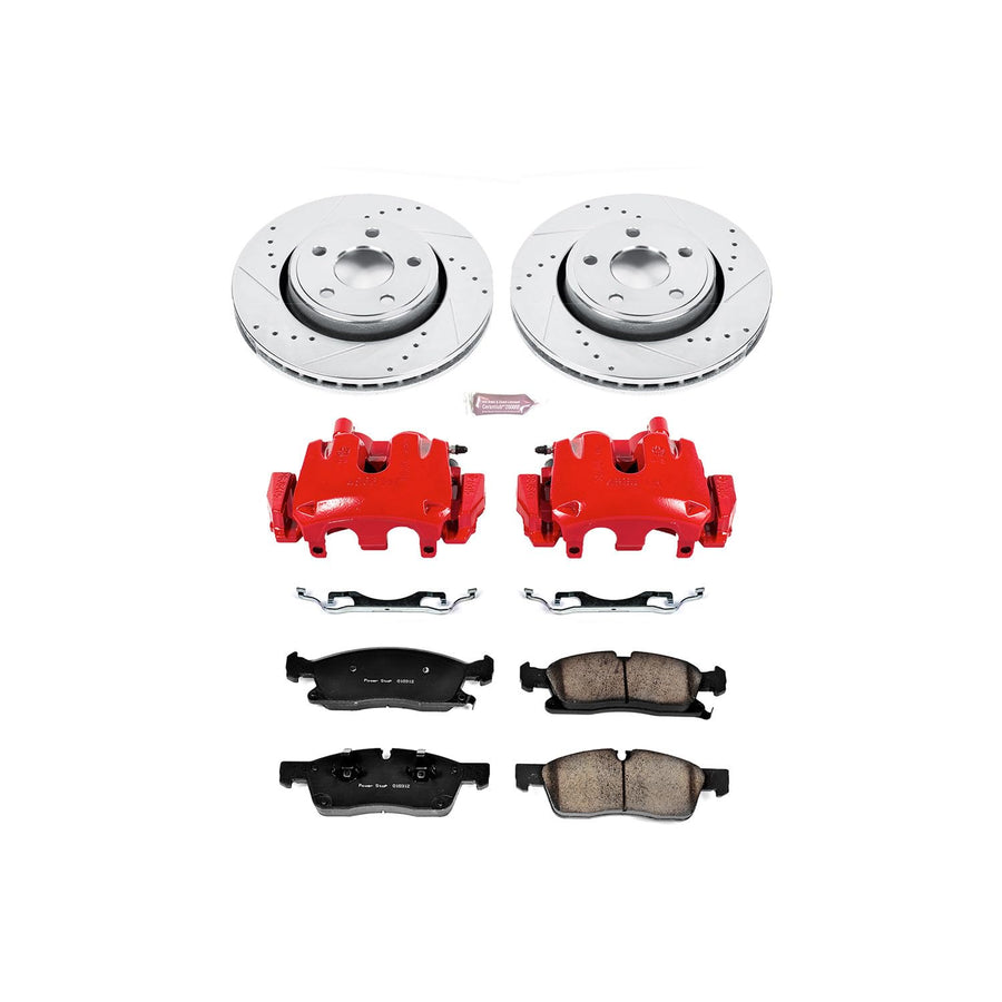 Power Stop Front KC5951 Z23 Evolution Sport Brake Kit (with Calipers) For Dodge Durango 2011-2017, Jeep Grand Cherokee 2011-2016 [Model Specific]