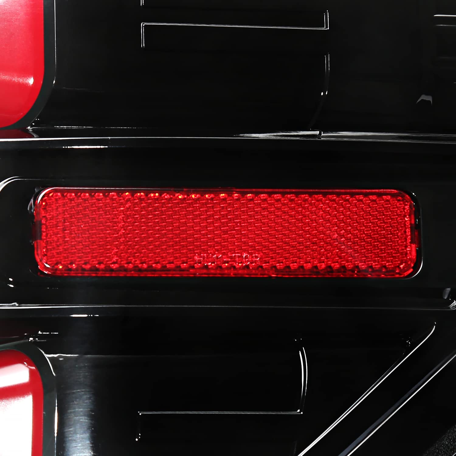 Jet Black SPEC-D TUNING Tail Lights w/Red LED Bar Compatible with 2009-2014 Ford F150, Left + Right Pair Assembly