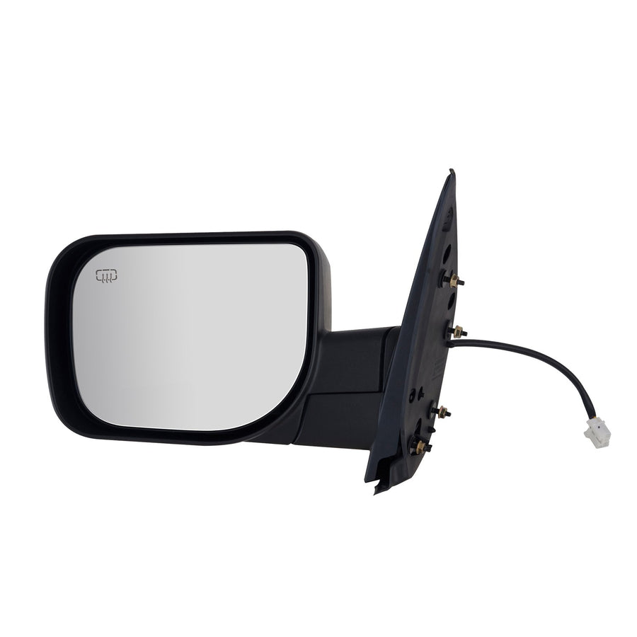 Mirror Driver Side for Nissan Titan SV Model, Textured Black, Foldaway, Power