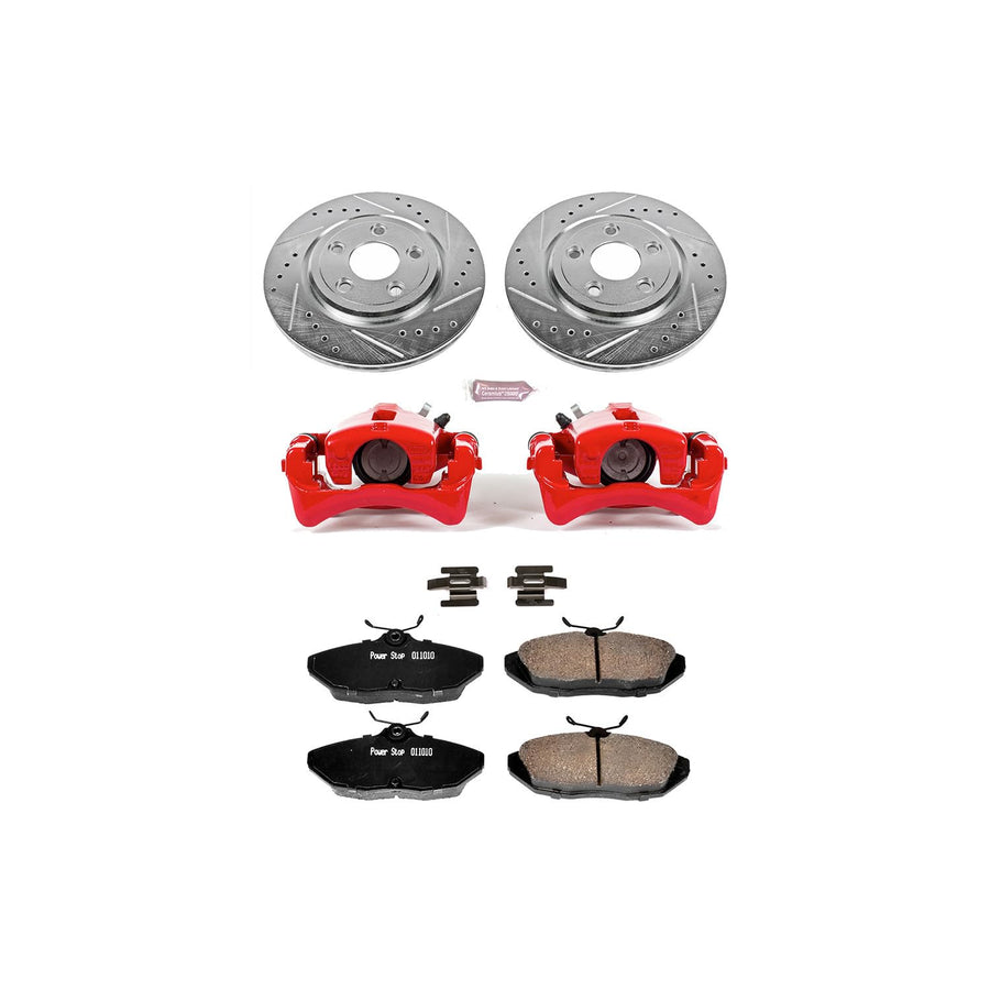 Power Stop Z23 Evolution Sport Performance Brake Kit with Caliper For Jaguar S-Type 2000-2002 [Model Specific]