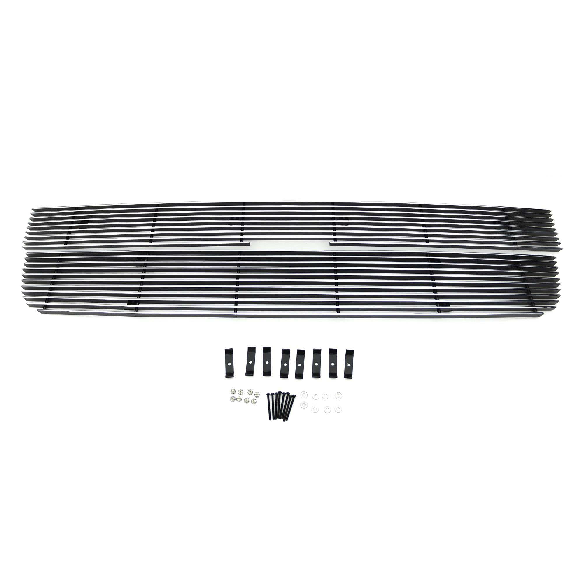 Horizontal T-Rex Grilles 21126 Aluminum Polished Finish Billet Grille Overlay for Chevrolet Express Van