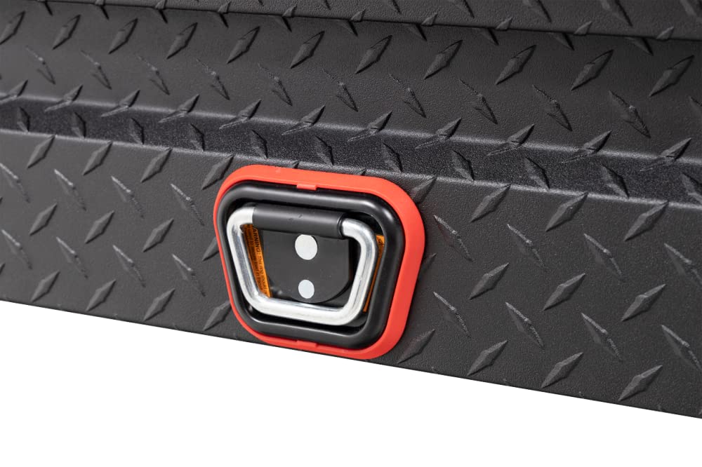 Low Profile Model 178-52-03 56in Lo-Side Box, Aluminum, Textured Matte Black, 3.8 cu ft