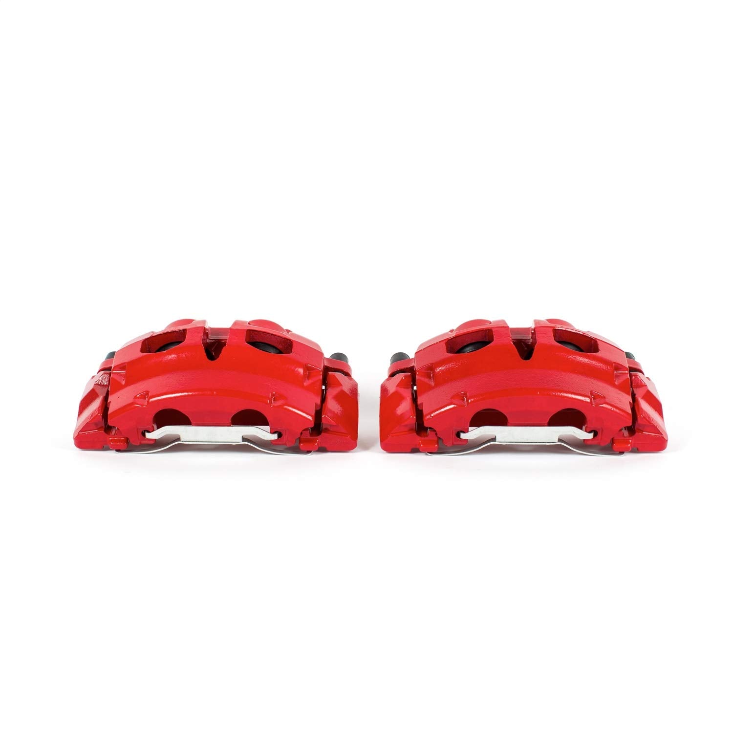 Power Stop Pair of High-Temp Red Powder Coated Front Calipers For Ford Expedition 2007-2009, Lincoln Navigator 2007-2009 [Model Specific]