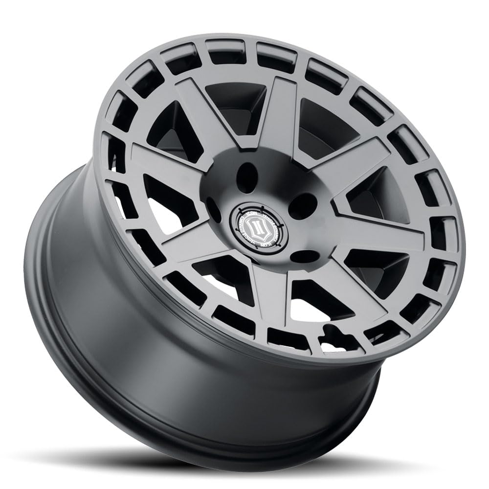 ICON Alloys Compass, 17 x 8.5/6 x 135, Satin Black, 6mm Offset, 5" BS, 3217856350SB