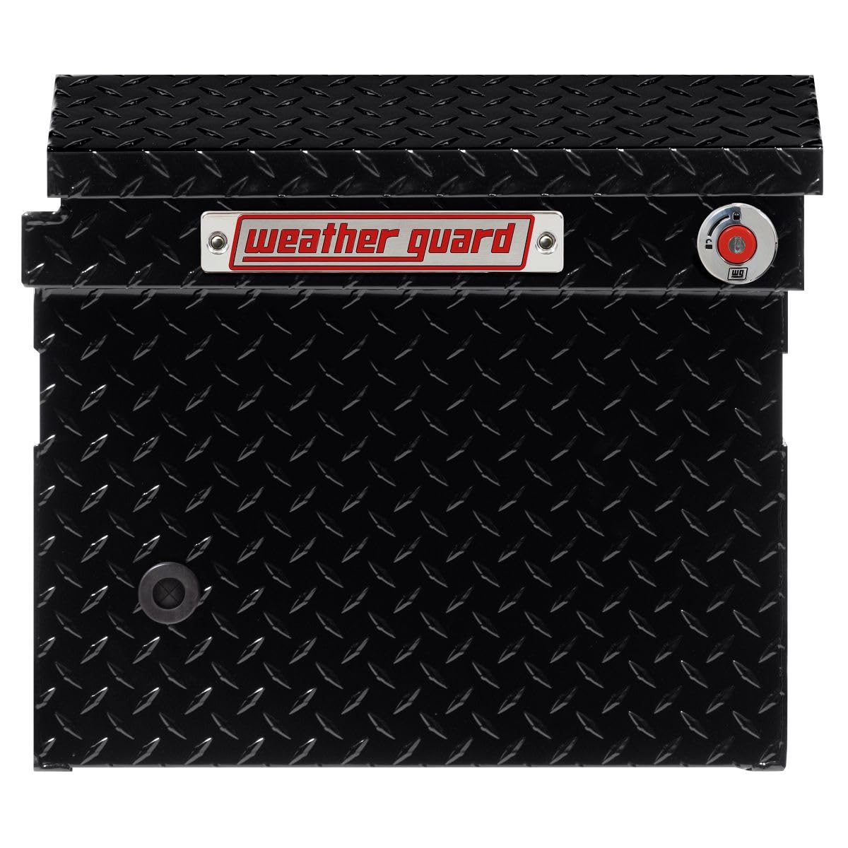Weather Guard Saddle Truck Box Model 121-5-04, Aluminum, for Full Size Trucks, Low Profile, Gloss Black, 11.0 cu ft Capacity