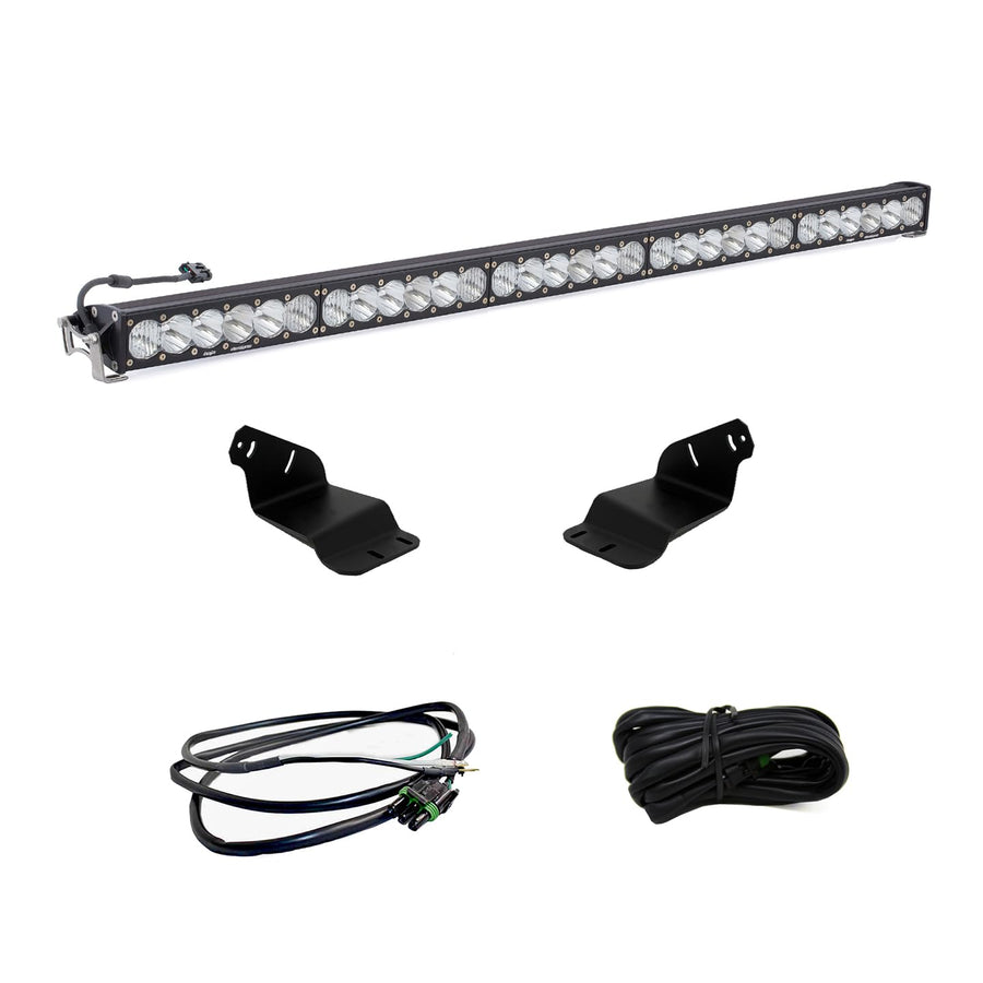 OnX6+ Baja Designs 50 Inch Roof Mount LED Light Kit for Ford Bronco 2021-24 (Multi-Pattern; Clear; Upfitter Wiring)