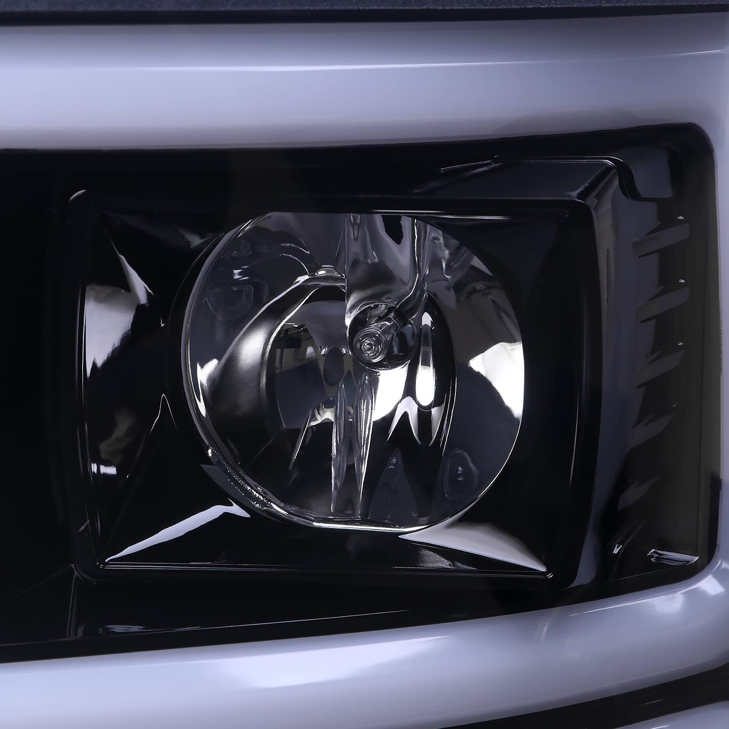 Glossy Black Smoke SPEC-D TUNING Sequential Switchback Projector Headlights Compatible with 2008-2010 Ford F-250, F-350, F-450