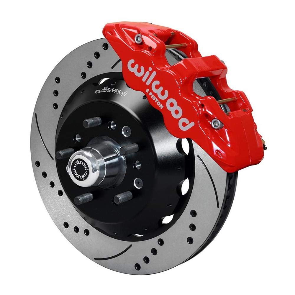 AERO6 Hub Front Kit,15.00, Drilled, Red