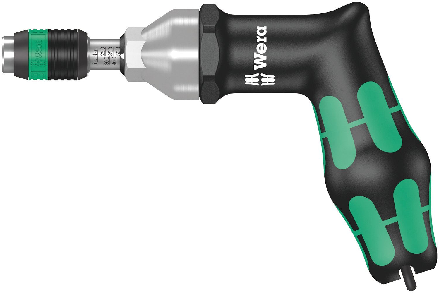 Wera Kraftform 05074712001 7447 Hexagon Torque Screwdriver, 1/4" Head, 25.0-55.0"/lbs Variable Torque Adjustment Range