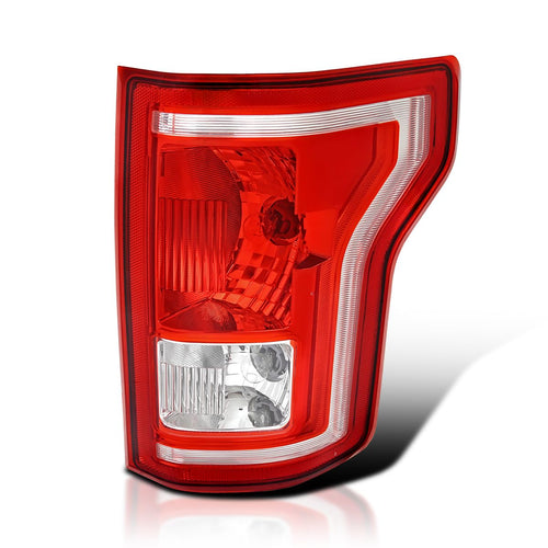 Right Passenger Side Spec-D Tuning Red Factory Style Tail Light Compatible with 2015-2017 Ford F150 F-150 Truck
