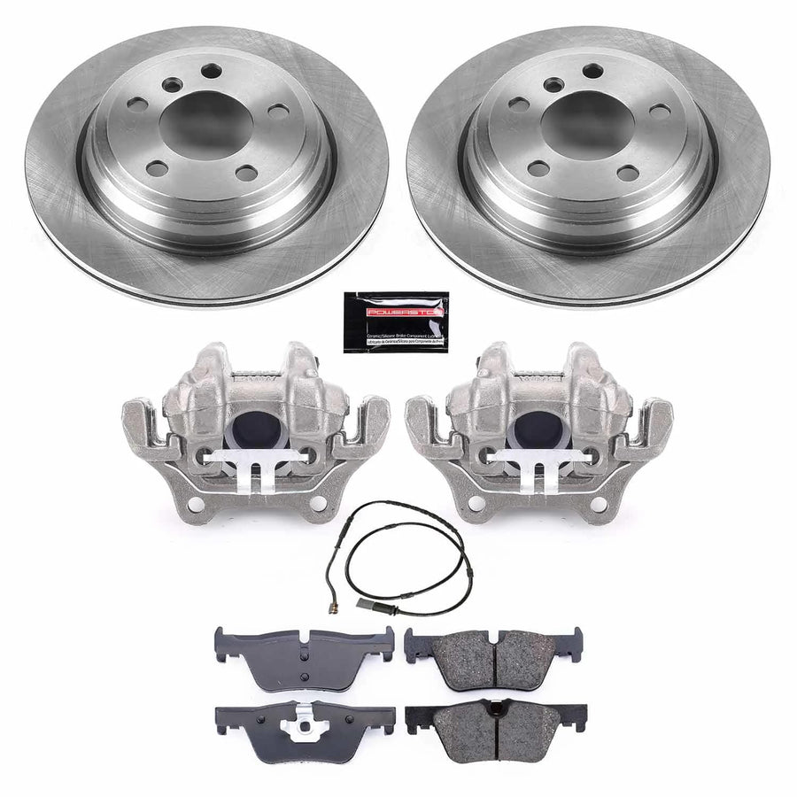 Power Stop Autospecialty KCOE6852 Rear Stock Replacement Caliper Kit- OE Rotors, Ceramic Brake Pads, Calipers