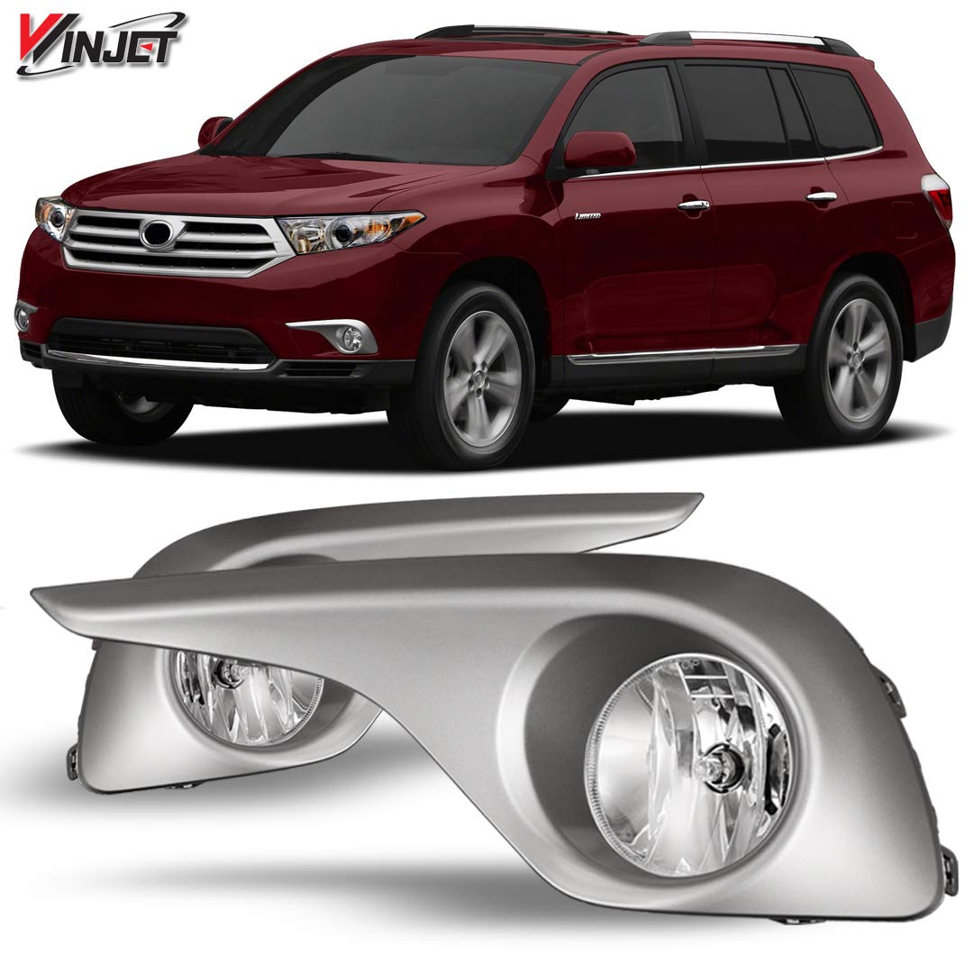 OEM Series Winjet for [2011 2012 2013 Toyota Highlander] Driving Fog Lights + Switch + Wiring Kit
