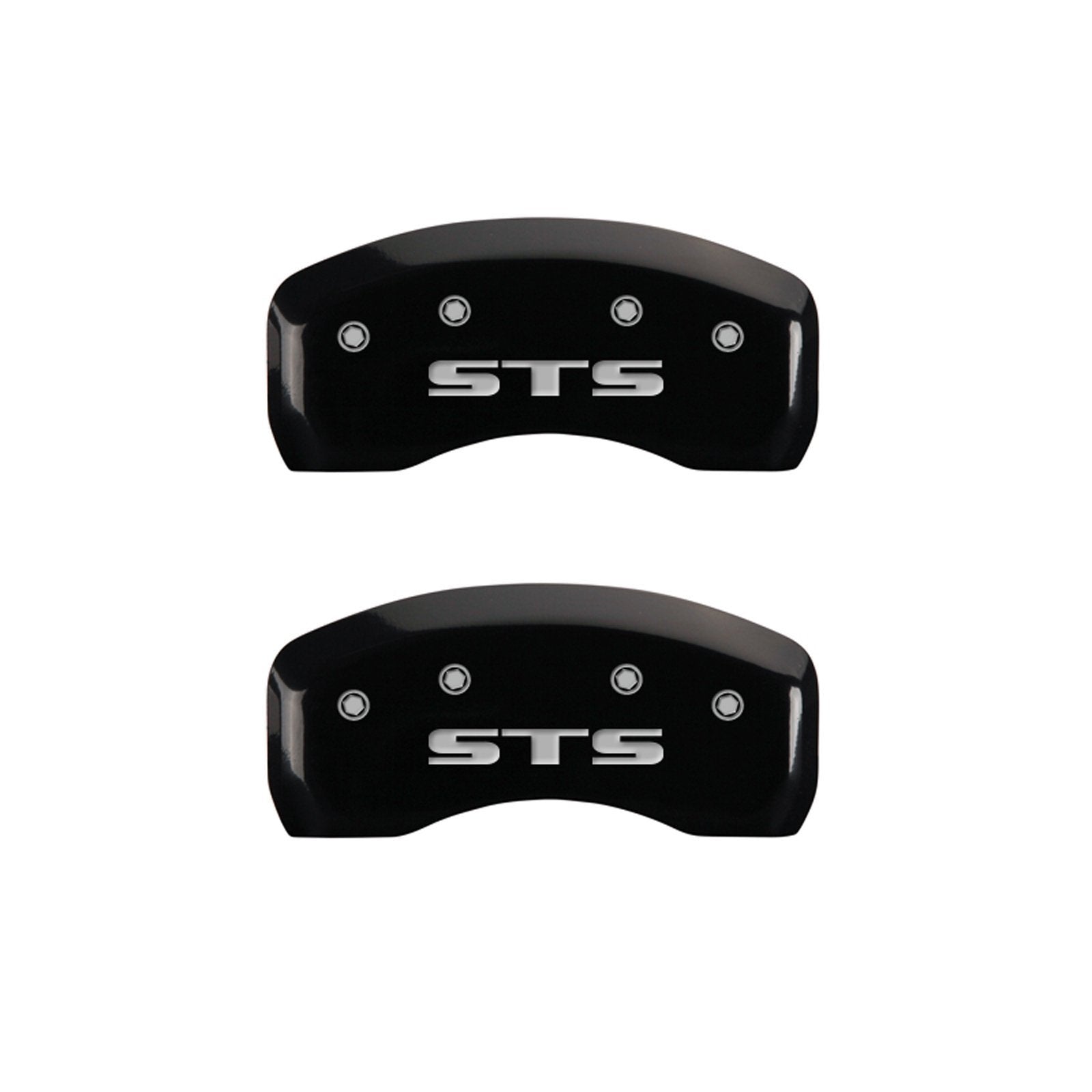 Caliper Covers MGP 35010SSTSBK with Black Powder Coat Finish, (Set of 4)