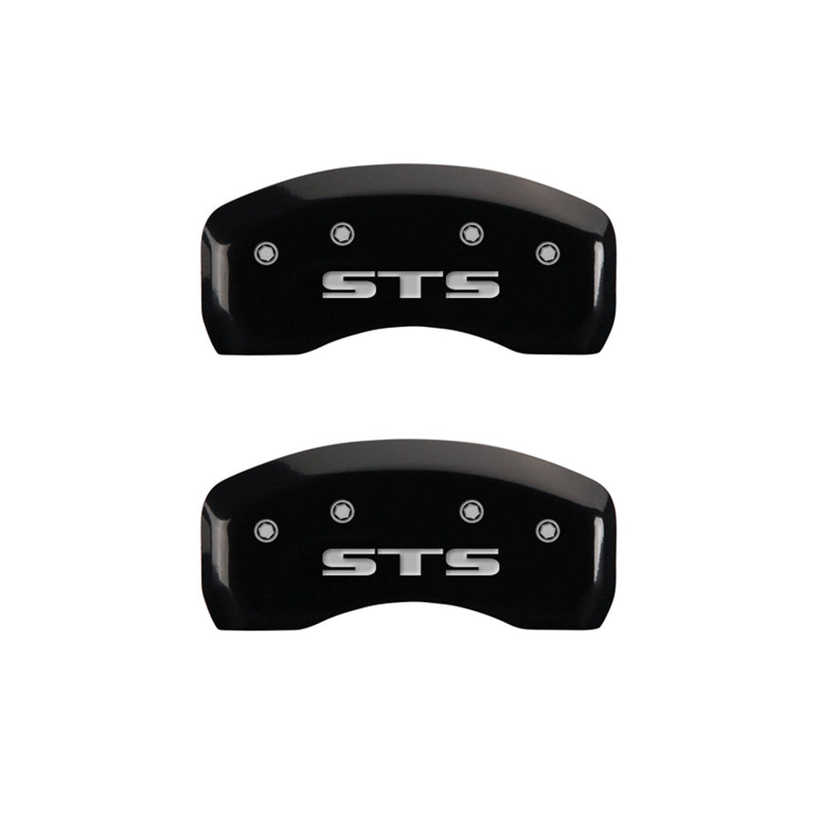 Caliper Covers MGP 35010SSTSBK with Black Powder Coat Finish, (Set of 4)