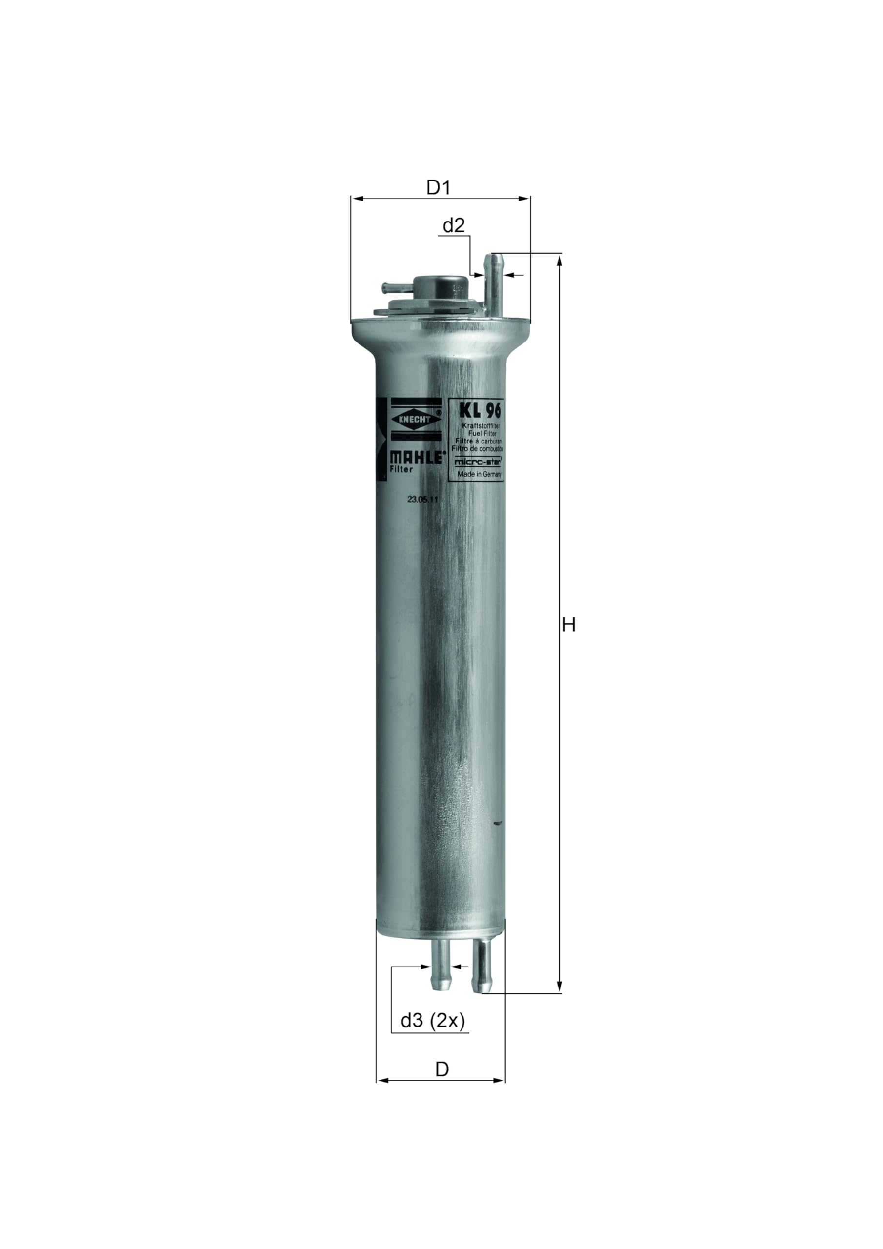 Fuel Filter MAHLE Original KL 96, standard