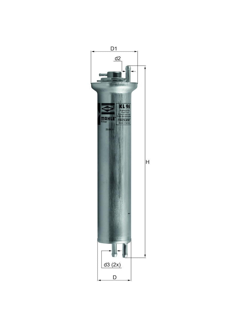 Fuel Filter MAHLE Original KL 96, standard