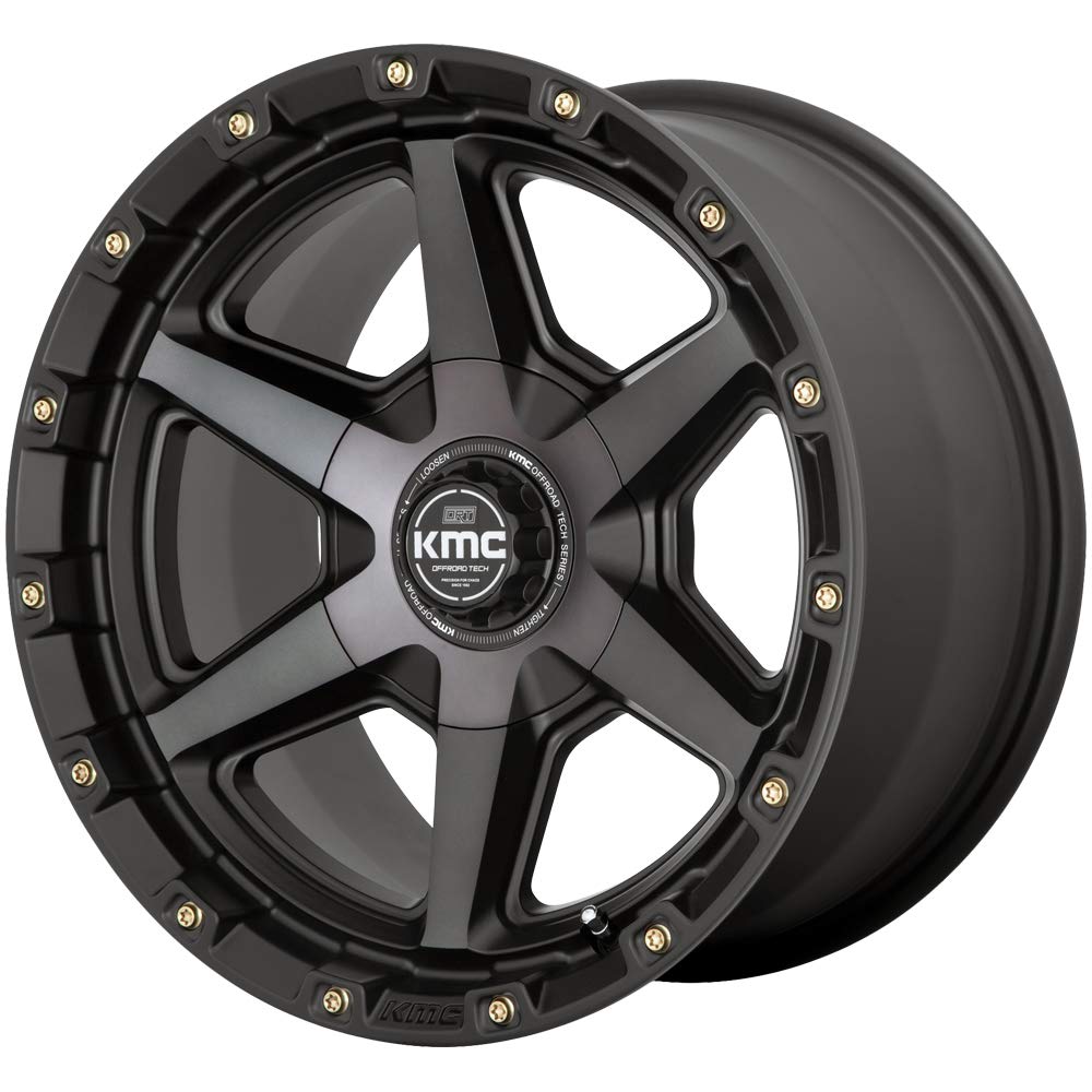 KMC Wheels Signal KM101 Satin Black with Gray Tint Wheel with Aluminum (17 x 9. inches /6 x 135 mm, -12 mm Offset)