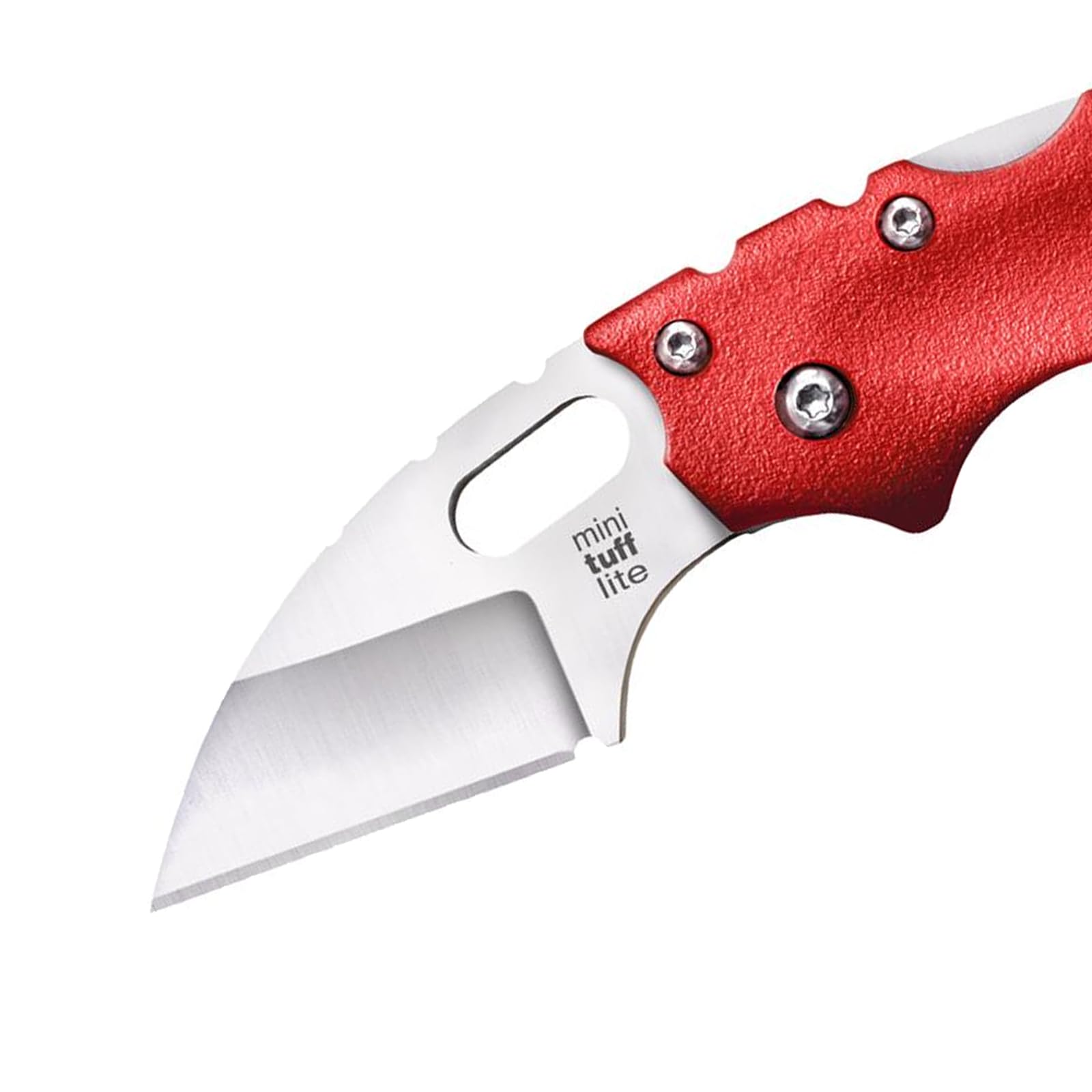 Mini Tuff Lite Cold Steel 2" 4034SS Sheepsfoot Razor-Sharp Blade 3" Griv-Ex Red Handle Everyday Carry Pocket Folding Knife