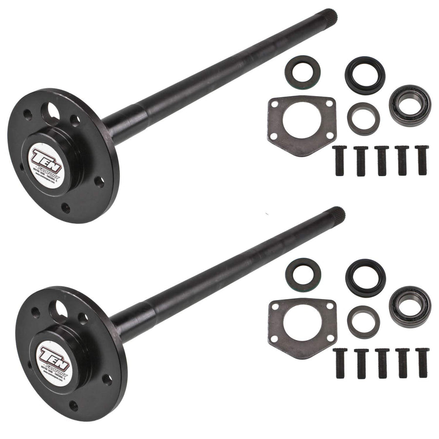 TEN Factory Bolt Pattern MG22133 Spline Drive Axle Shaft Assembly for Dana 35 Standard 5x4.5-Bolt 30 Spline, left/Right Fits Jeep Cherokee, Wrangler, Comanche, Grand Wagoneer, Replaces Alloy USA 12133