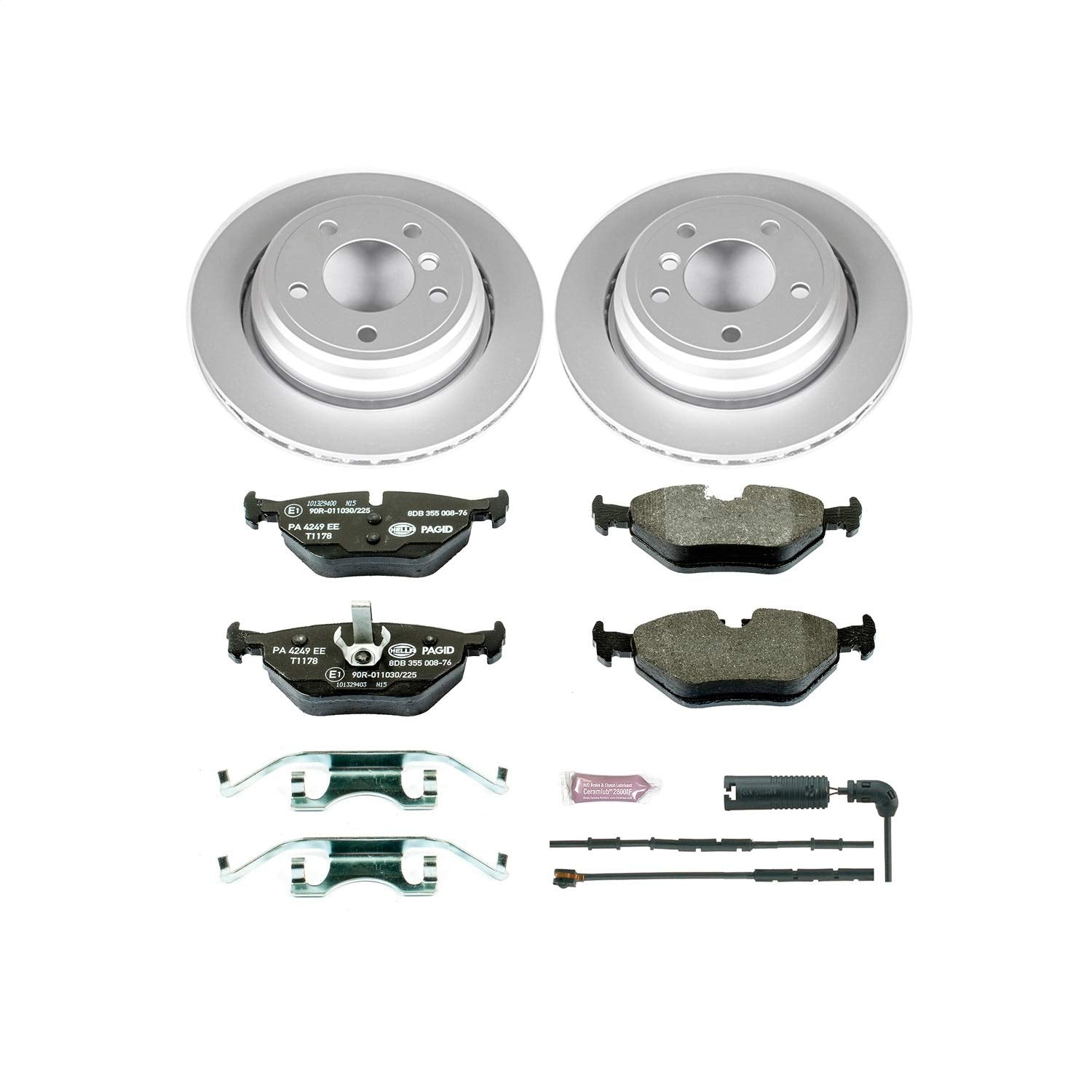 Power Stop Rear ESK877 Brake Kit Euro-Stop BMW and 1 Rear Sensor Wire