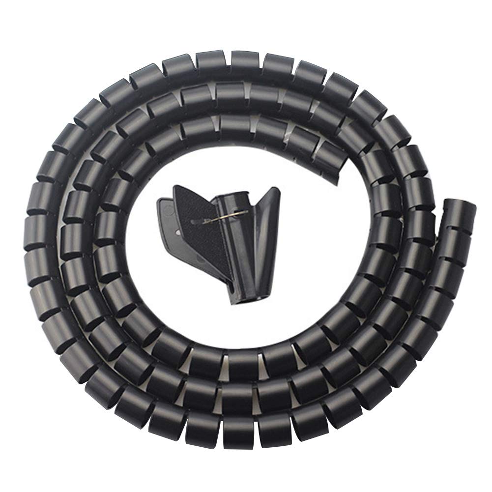 2m PE Cable Tidy Sleeves ompait,Cable Management Wire Tidy Cable Cover Flexible Tidy Protector for TV Computer,Home and Office Rope Organizer