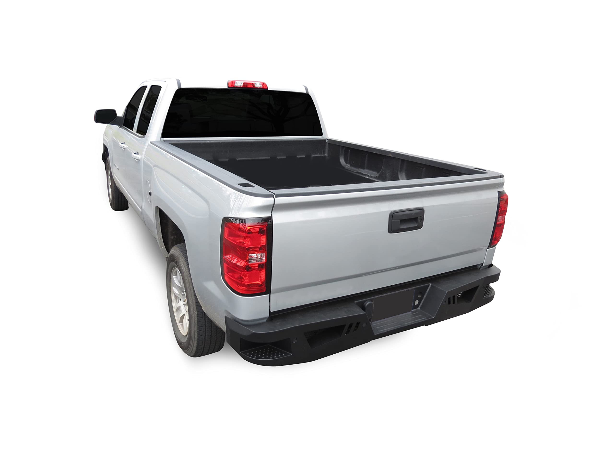 Heavy Duty Black Horse Armour Rear Bumper Matte Black Compatible with 2019-2022 GMC Sierra 1500 Limited|2019-2021 Silverado 1500 LD|2007-2018 Silverado 1500/GMC Sierra 1500-ARB-SI16