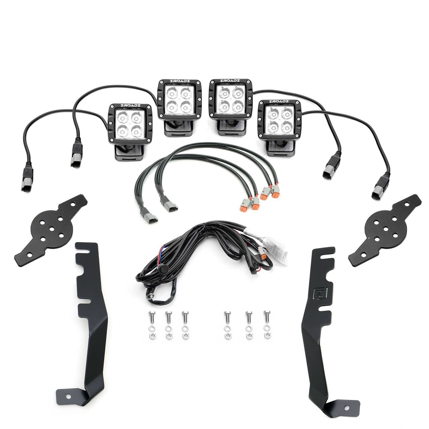 ZROADZ Hood Hinge LED Kit Z364721-KIT4 2019-2022 Ram 1500 Black