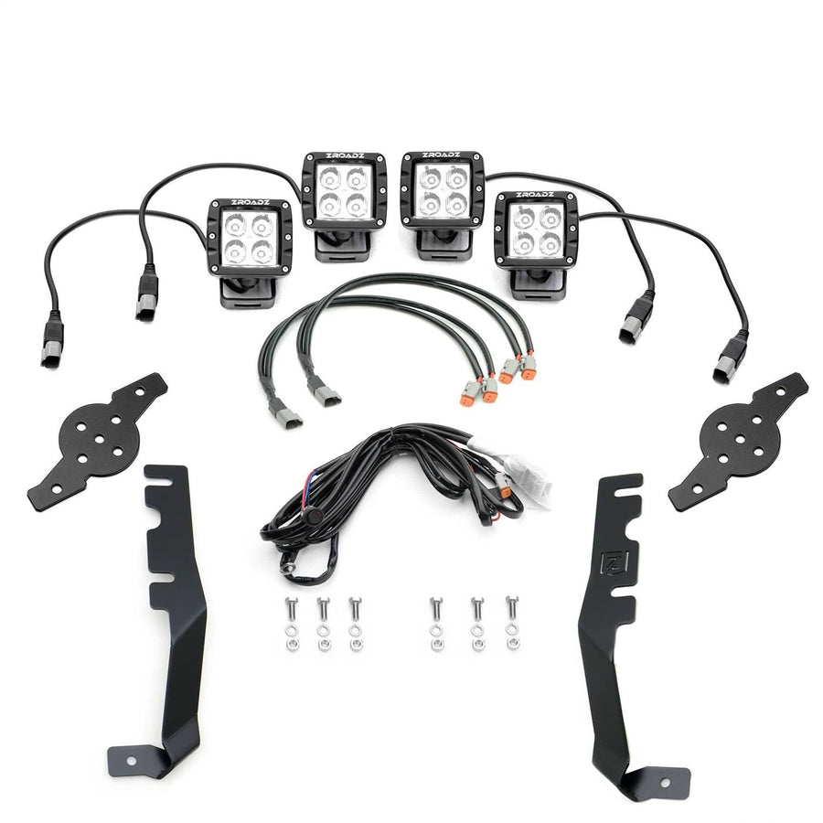 ZROADZ Hood Hinge LED Kit Z364721-KIT4 2019-2022 Ram 1500 Black