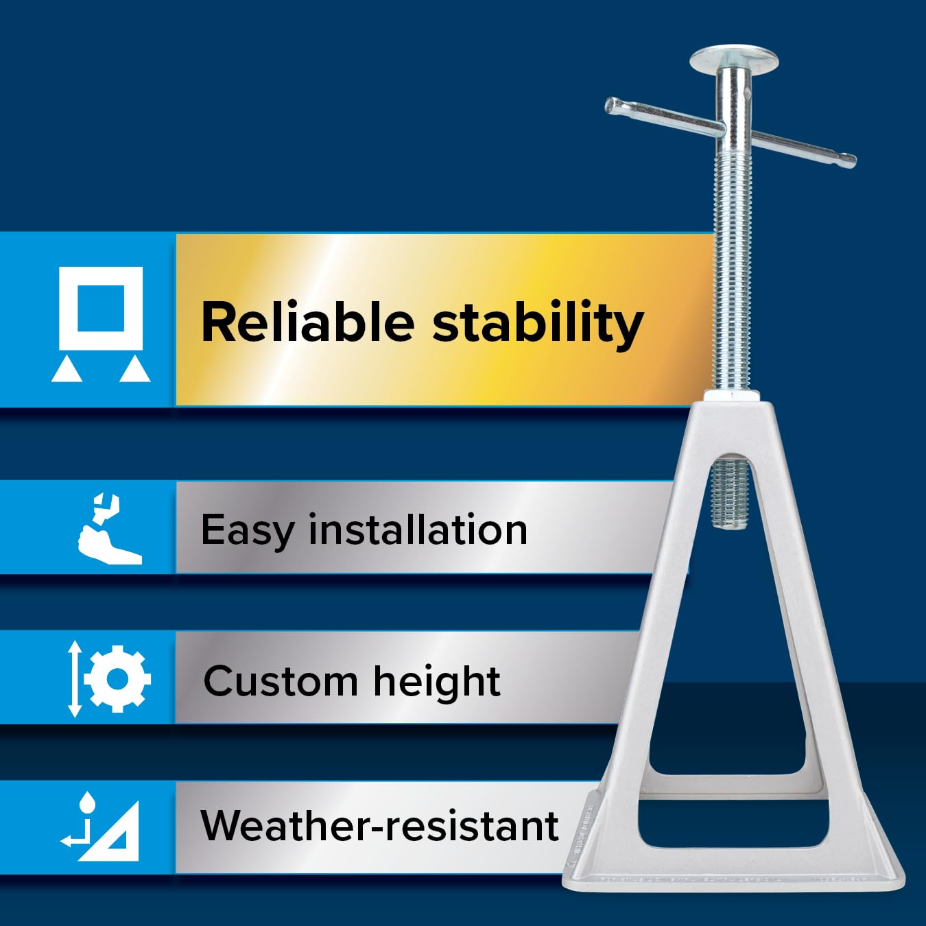 Camco Stack Jacks Aluminum — Stabilize & Position Your RV, Trailer Or Camper —Supports Up to 6,000 lb — Extends 11" - 17" — Pack of 4 (44560)
