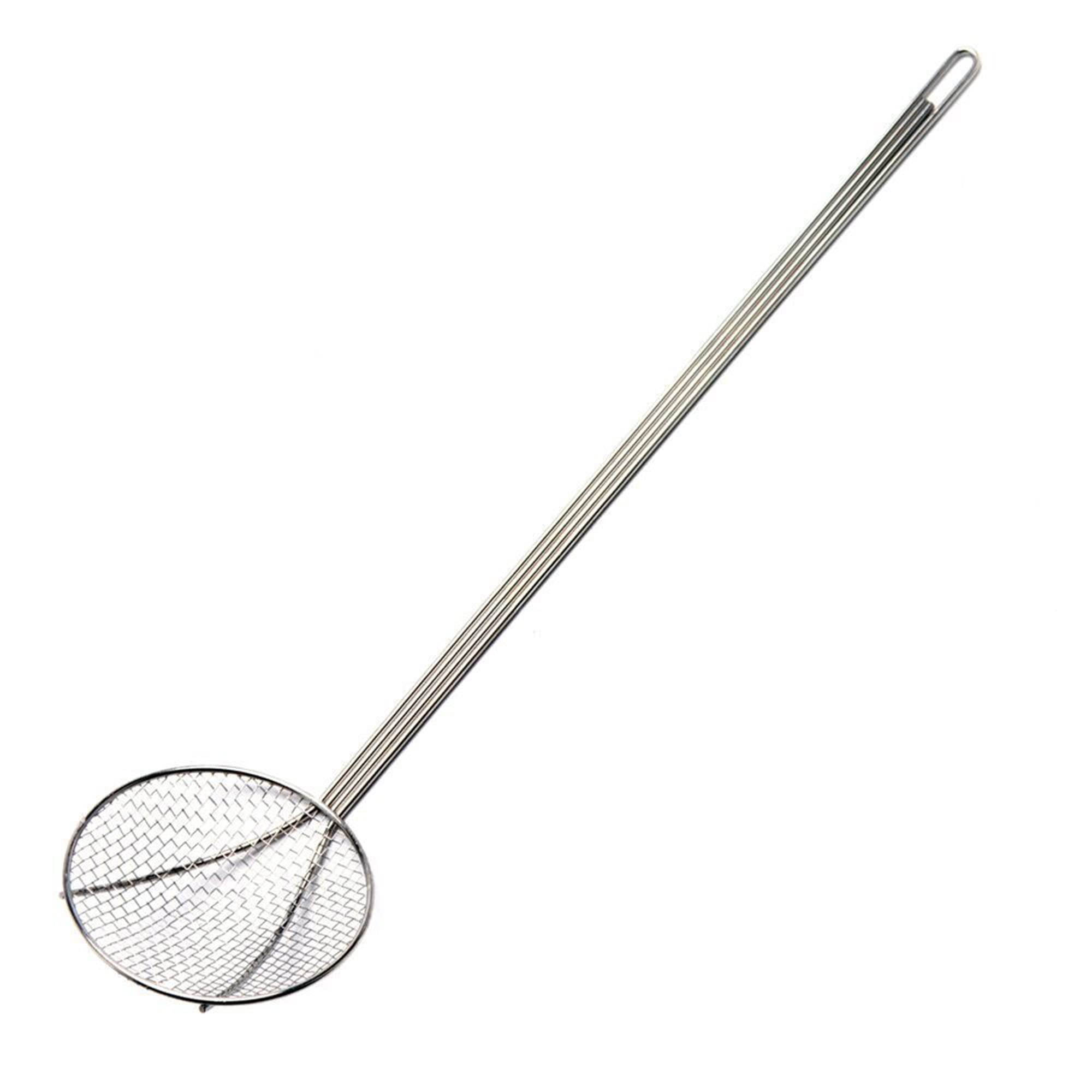 Bayou Classic Mesh Skimmer 36" - Skimmer for Fry Pots and Stockpots - Silver, Bayou Fryer Accessory