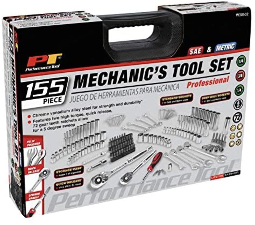 W30502 Performance Tool 155pc Mechanic's Tool Set