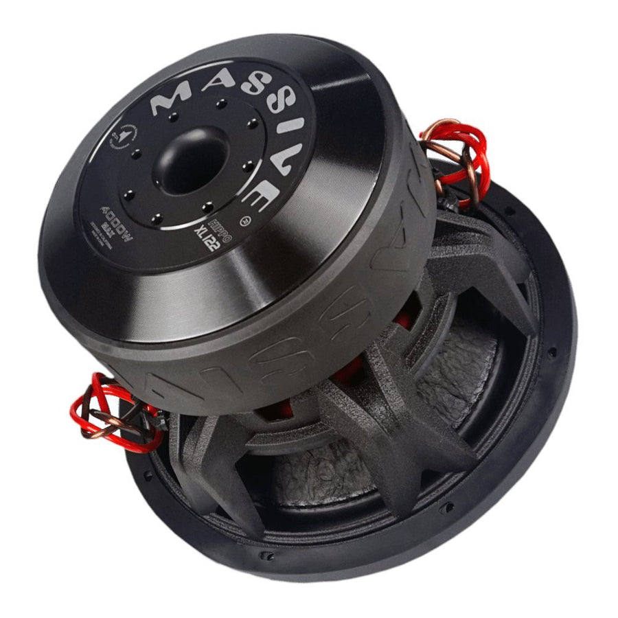HIPPOXL122 Massive Audio – 12 Inch Car Audio Subwoofer, High Performance Subwoofer for Cars, Trucks, Jeeps - 12" Subwoofer 2000 Watt RMS, 4000w MAX Dual 2 Ohm, 3 Inch Voice Coil. Sold Individually