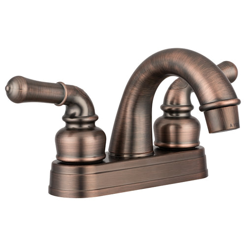 Dura Faucet RV Bathroom Sink Faucet DF-PL620C-ORB - Smooth Turning 2-Lever (Oil Rubbed Bronze)