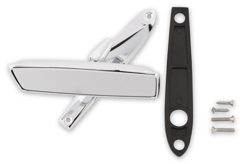 Scott Drake Outside Mirror in a Chrome Finish with Standard Glass for Left or Right Side, Compatible with 1967-1973 Ford Mustang, Model C7AZ-17696-A