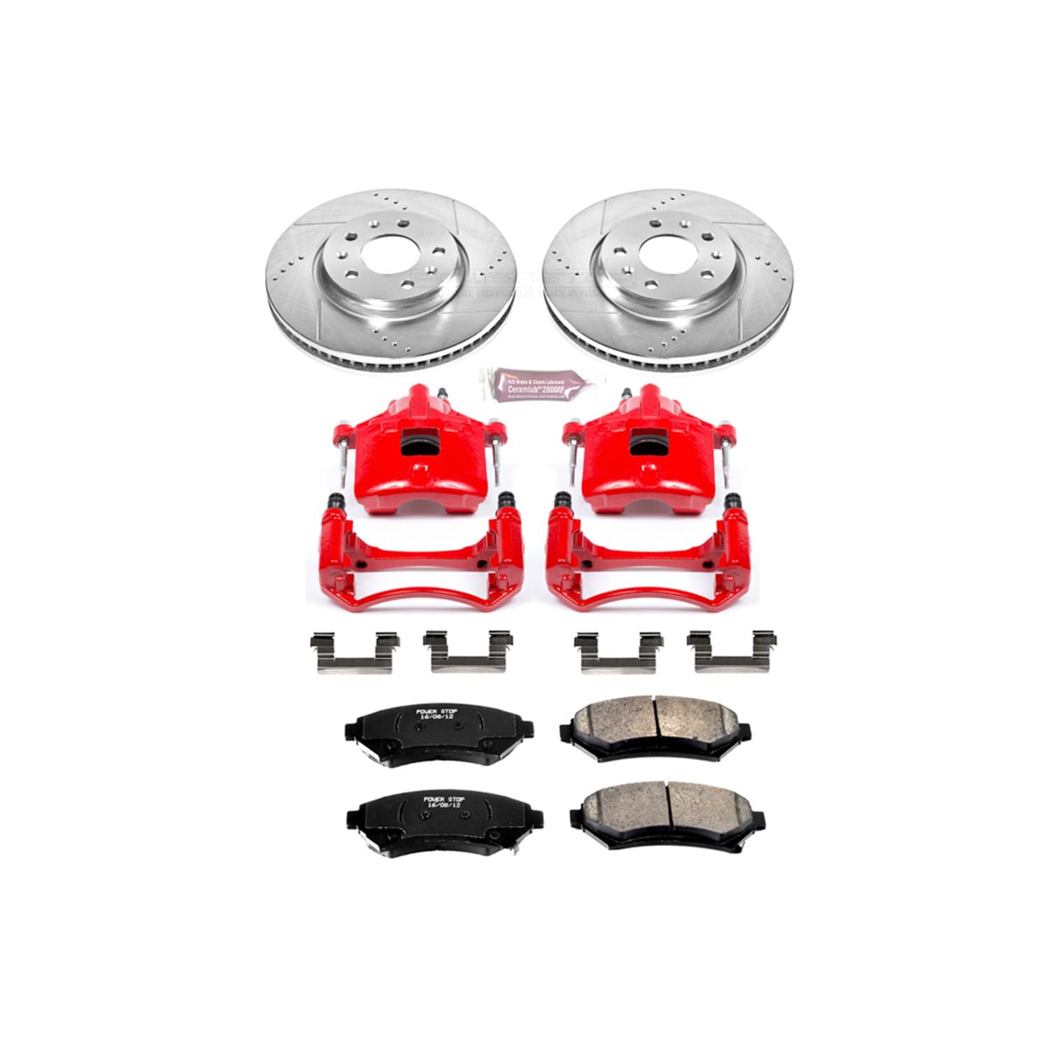 Power Stop 1-Click Performance Brake Kit with Caliper For Cadillac Seville KC2975 2003-2004 [Model Specific]